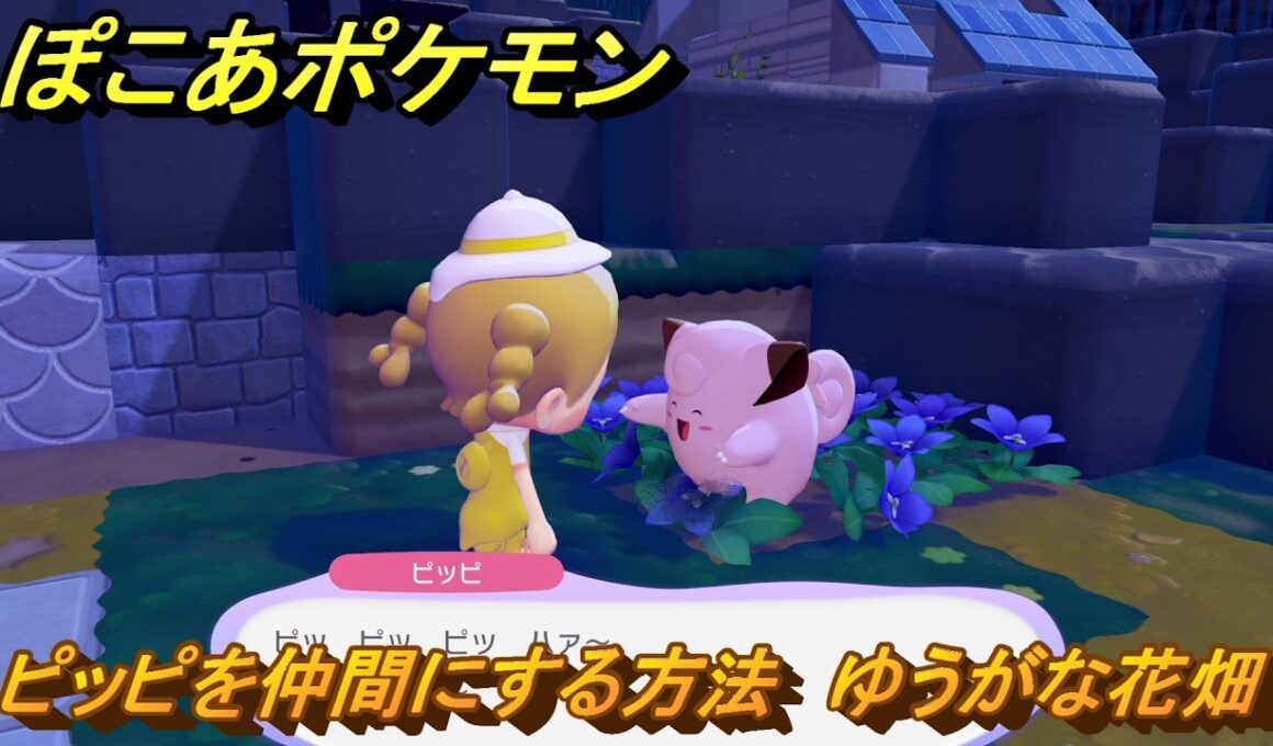 ぽこあポケモン　ピッピを仲間にする方法　ゆうがな花畑　＃１３５　【ぽこポケ】
