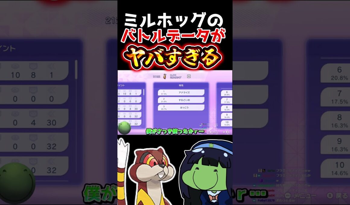 ミルホッグのバトルデータがヤバすぎる #ポケモン #結婚 #はりーシ #ミルホッグ