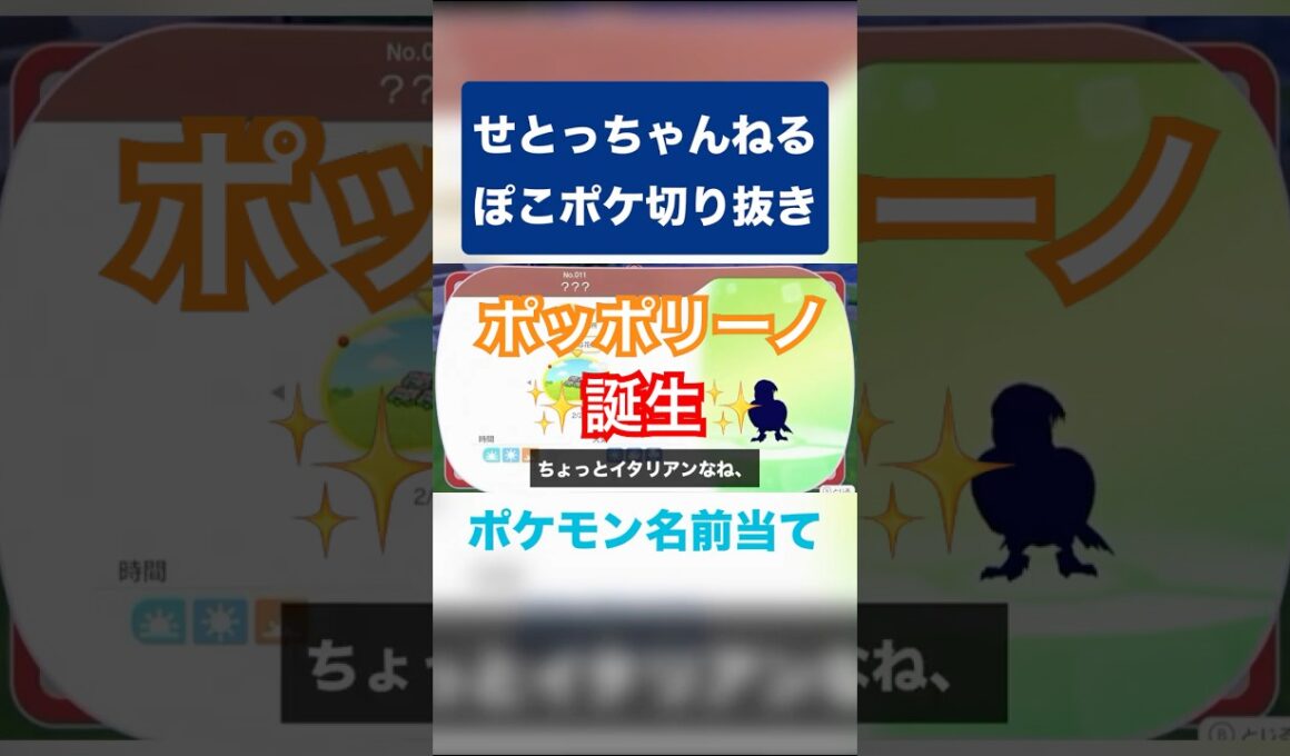 【ぽこポケ】ポッポの進化系ポッポリーノ爆誕🤣〜ポケモンシルエット名前当て〜（せとっちゃんねるぽこポケ配信切り抜き）