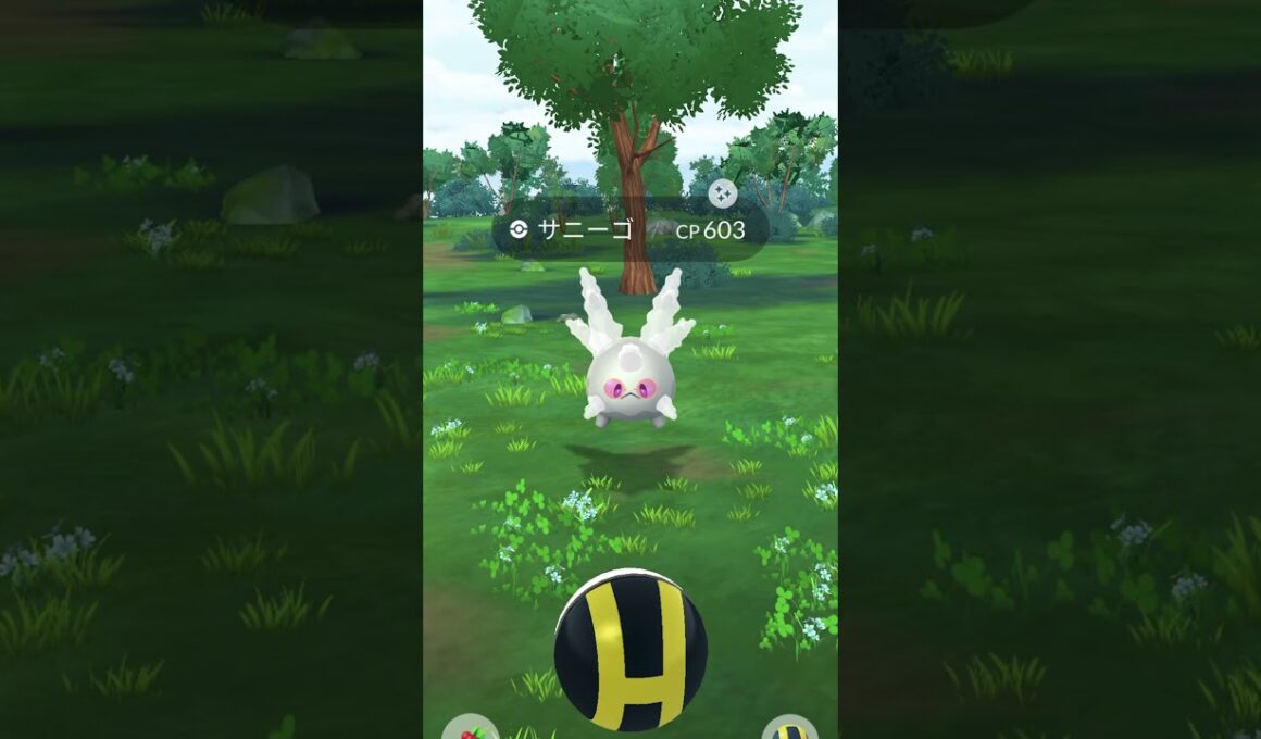 [PokemonGO] グラサンガラルサニーゴイベント最終日に色違いゲット！ #ポケモンgo