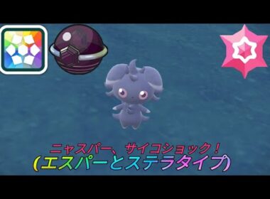 ニャスパー、サイコショック！(エスパーとステラタイプ)