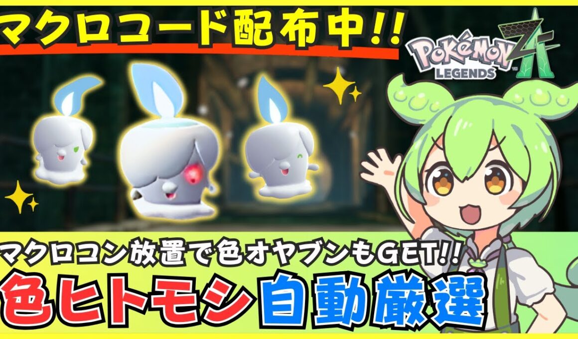 【コード配布あり】ヒトモシの色違い厳選を自動化！マクロコントローラーでの簡単な方法を解説【BIGBIG WON CHOCO/Blitz 2】【ポケモンZA】