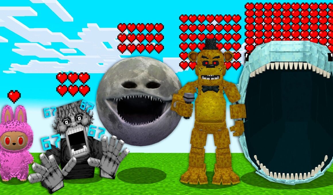 新しい都市伝説モブたちに変身できる世界がヤバすぎた【まいくら・マインクラフト・67キッド/MoonWakesUp/ラブブ/ファイブナイトアットフレディズ/ボイルドワン/Bloop/トーマスエグゼ】