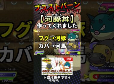 ブラストバーン×メガリザードンYの超火力、カバルドンを"河豚丼"にしてしまいました【ポケモンチャンピオンズ】#shorts