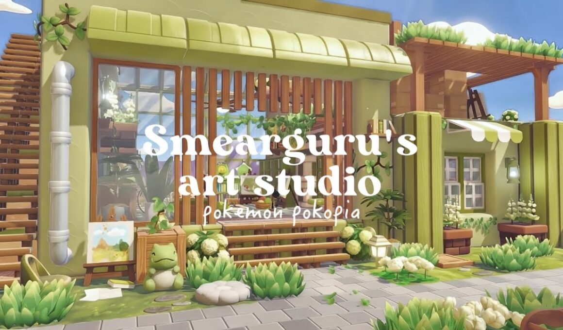 ぽこあポケモン | ドーブル先生のアトリエをつくる | 豆腐建築 | How to Build an art studio for Smearguru | Easy Build ! | Pokopia