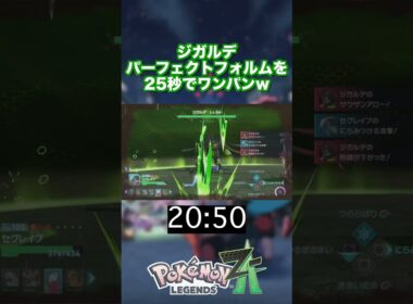 ジガルデパーフェクトフォルムを25秒でワンパンwww