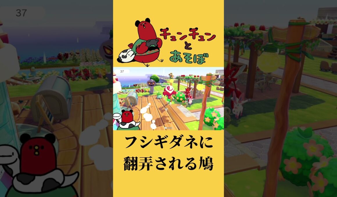 フシギダネに翻弄される鳩 #shorts #ポケモン #pokemon #ぽこあポケモン #ゲーム実況 #vtuber