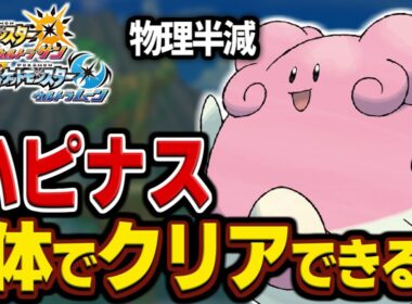 【クレベース並】物理にも強いハピナスならアローラ無双できる説【一人旅】【ポケモンUSUM】【ゆっくり実況】