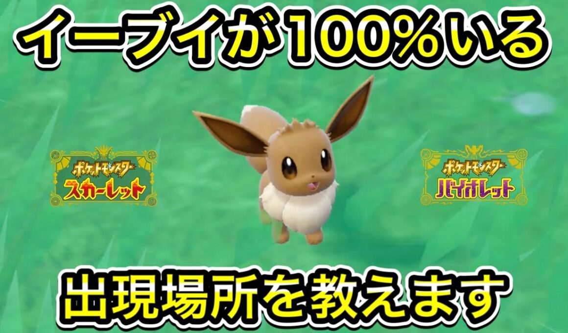 イーブイが100%いる出現場所を教えます