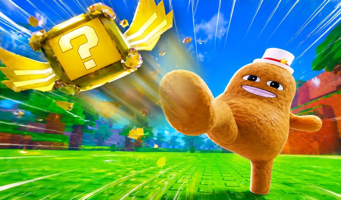 ラッキーブロックを蹴るロブロックス (Roblox)