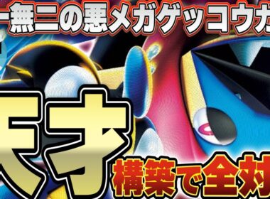 【ポケカ/対戦】革命的なメガゲッコウガexの使い方！！悪タイプとの相性がハマりすぎている・・・！！！！