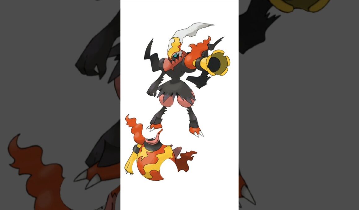 ダークライ＋ブーバーン。炎人　#ポケモンフュージョン #メガダークライ #色違いポケモン #伝説のポケモン #改造ポケモン