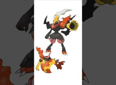 ダークライ＋ブーバーン。炎人　#ポケモンフュージョン #メガダークライ #色違いポケモン #伝説のポケモン #改造ポケモン