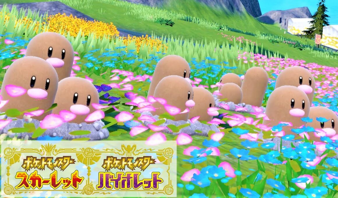 【可愛い】ダグトリオ６匹に囲まれて癒されピクニック【ポケモンSV】