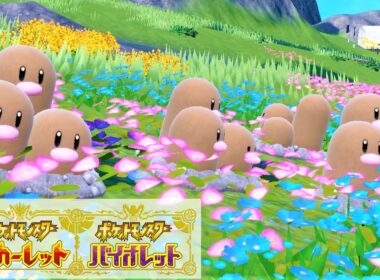 【可愛い】ダグトリオ６匹に囲まれて癒されピクニック【ポケモンSV】