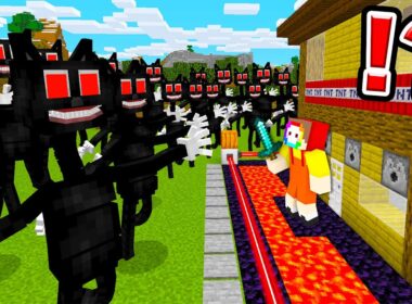 大量のカートゥーンキャットvs最強セキュリティハウス【まいくら・マインクラフト】