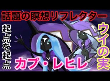 【ポケモンUSUM】リフレクター、瞑想カプ・レヒレ【ウルトラサン／ウルトラムーン】