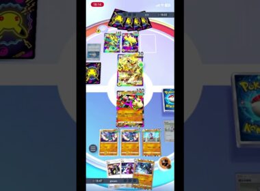 サンダースEX＆メガライボルトEXをまとめて粉砕するメガミミロップの圧倒的な戦闘力！ #shorts #ポケモン #ポケポケ #pokemon #対戦動画