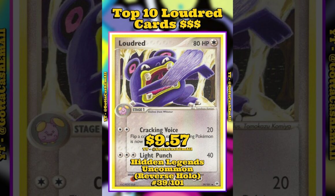 Top 10 Rarest Loudred Pokémon Cards! 🔊💥 #pokemon #top10 #tcg #pokémon #pokemoncards #pokemontcg