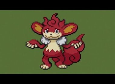 ［マイクラ］黙々とバオッキーを作る［ポケモンドット絵］