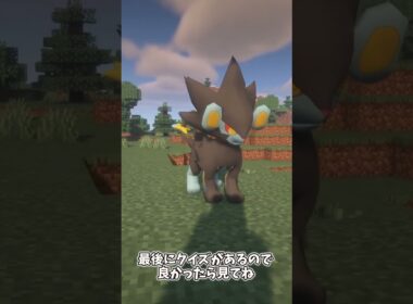 【ポケモンクイズ】　エレキブル　レントラー　ライチュウ　クールなポケモンたちの共通はなに？　 #マイクラ #pokemon  #ポケモン