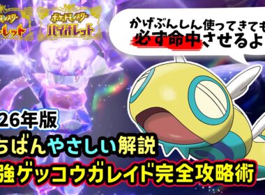 【ポケモンSV】必中ソロ攻略！復刻した最強ゲッコウガレイド対策ポケモンのノココッチで簡単に勝てる立ち回り！強すぎるアシストパワーの威力！捕獲場所や努力値振りを解説！ポケモンスカーレットバイオレット