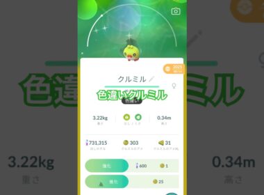 【ポケモンGO】色違いクルミル進化させるぜ！