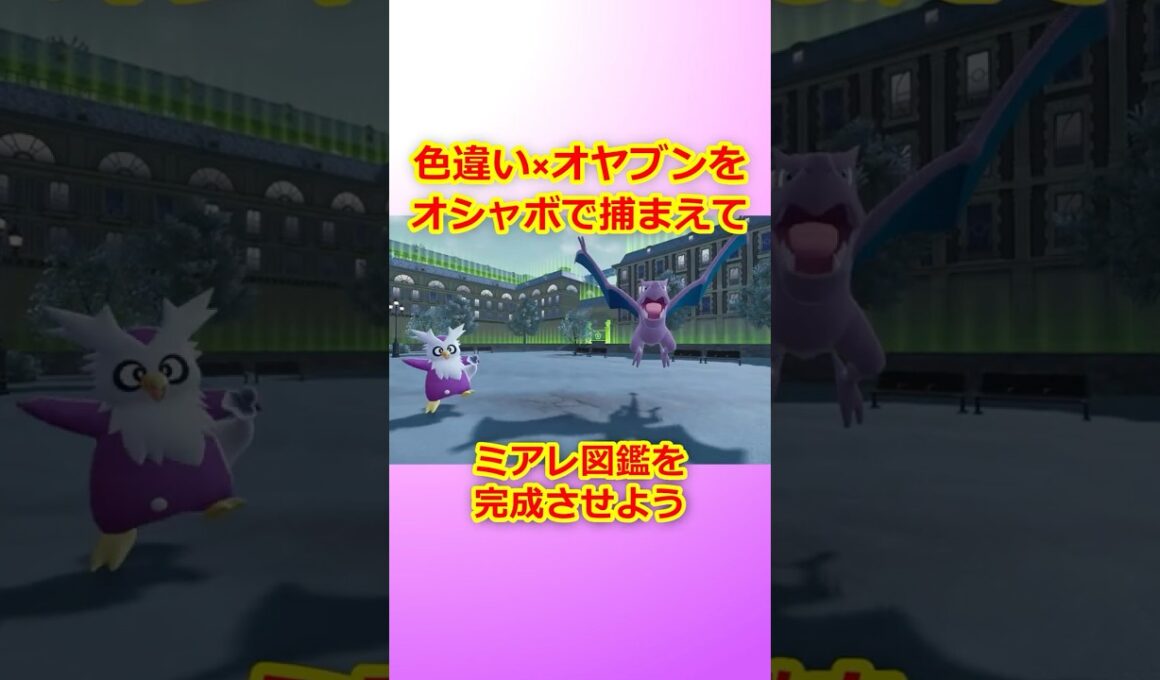 色違いオヤブンをオシャボで捕まえてミアレ図鑑を完成させたい！Part 66 デリバード＆プテラ編  #ポケモンza #ポケモン #色違い #デリバード #プテラ