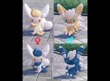 ニャオニクスを見比べMeowstic #ポケモンza #pokemonlegendsza #pokemon