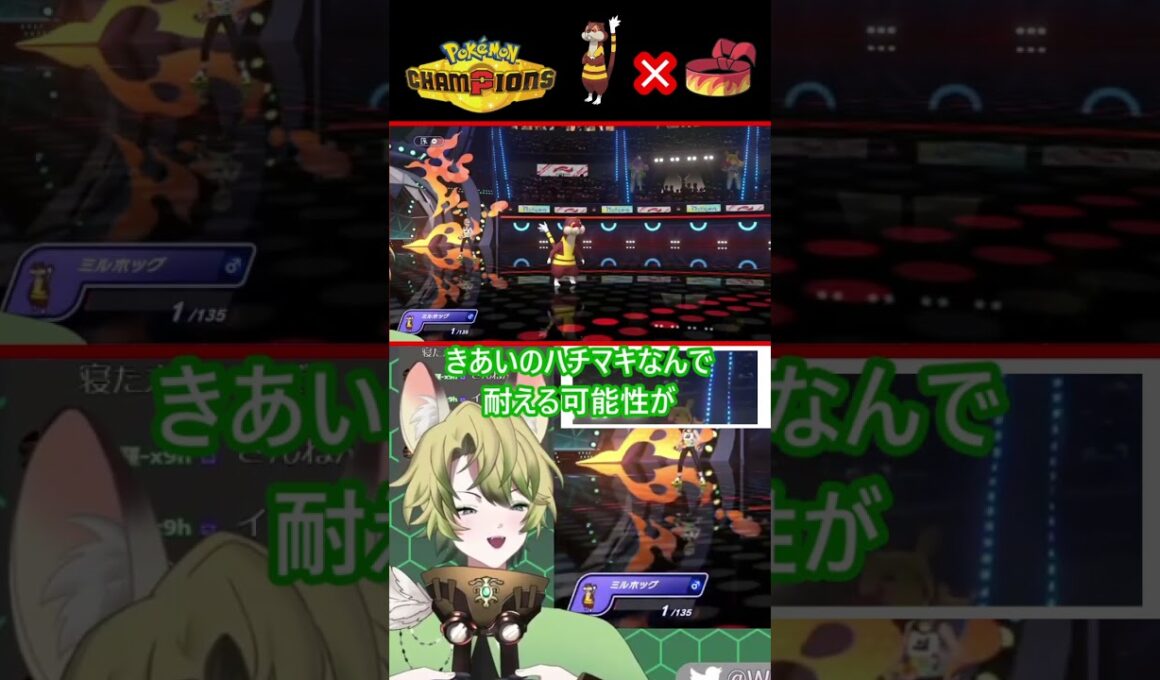 ミルホッグにきあいのハチマキを持たせた結果 #ポケモン #新人vtuber #pokemonchampions #shorts