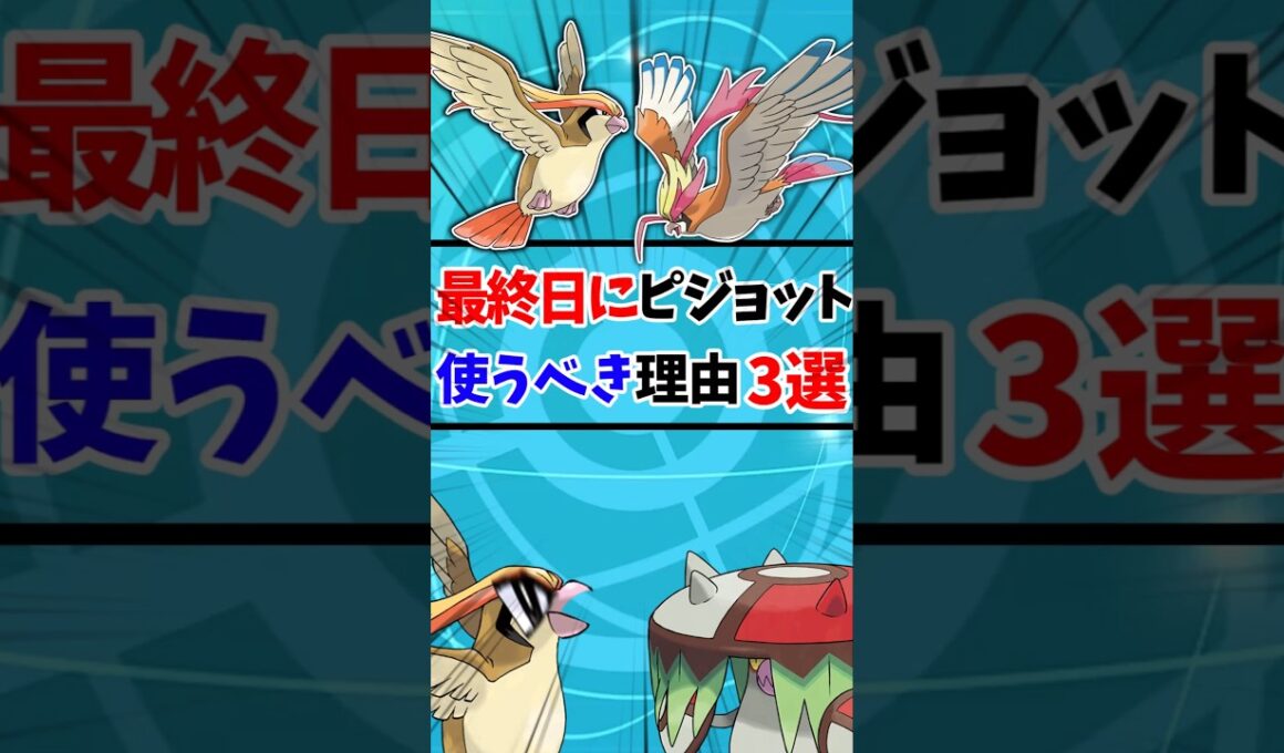 チャンピオンズ最終日にピジョットを使うべき理由3選！【ポケモン】#ポケモン #ポケチャン