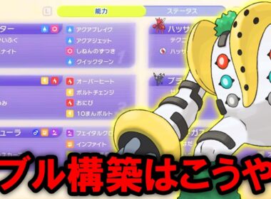 レジギガスが「ダブルバトルのパーティの組み方」をレクチャーするそうです
