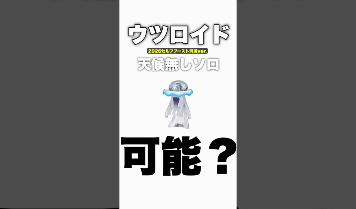 『晴れ無し』でウツロイドのソロ討伐は可能か？