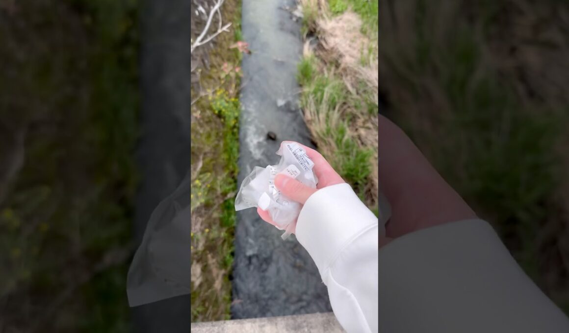 おにぎりの袋を捨ててみたw