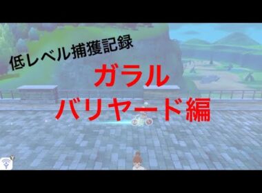【低レベル捕獲記録】No0122 ガラルバリヤード編