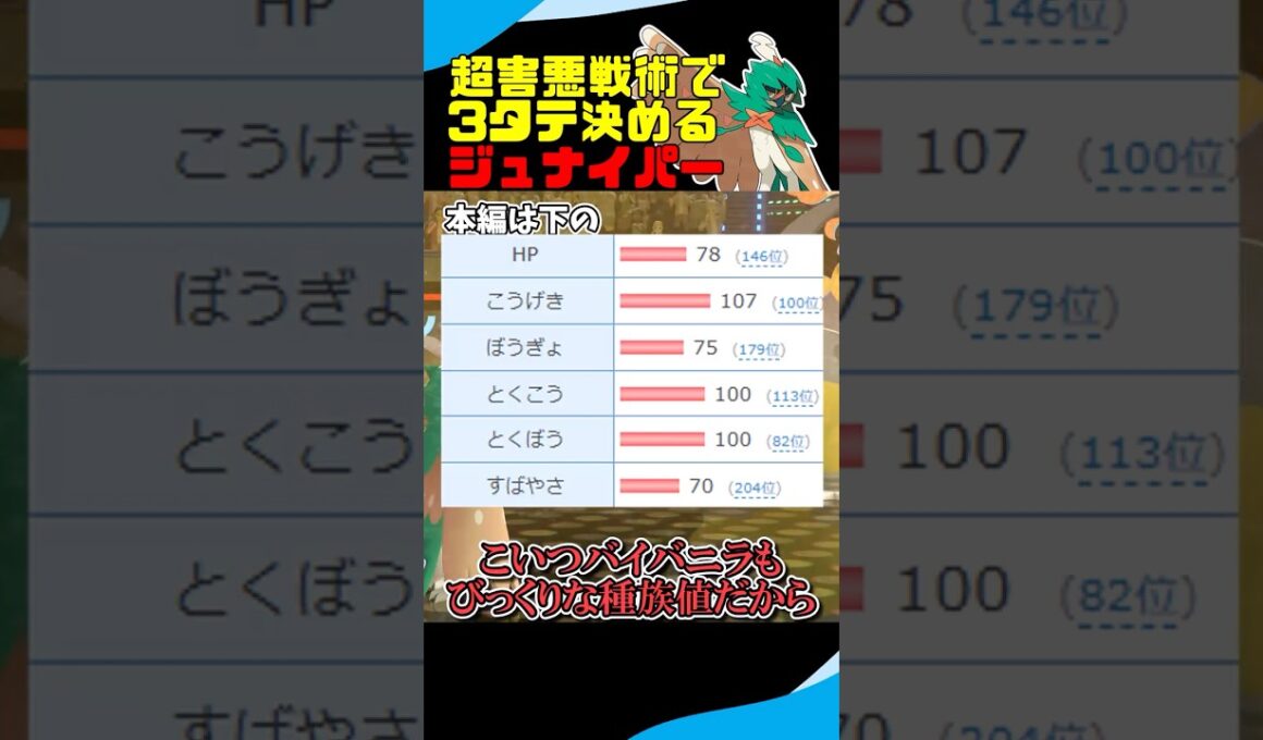 【超害悪】最凶の戦術で3タテ決めるジュナイパー #ポケモン #ポケモンチャンピオンズ #ゆっくり実況