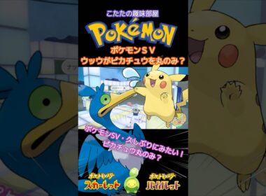 【ポケモン】ウッウがピカチュウを丸のみ？【ポケモンSV】#ポケモン #shorts #ポケモンsv