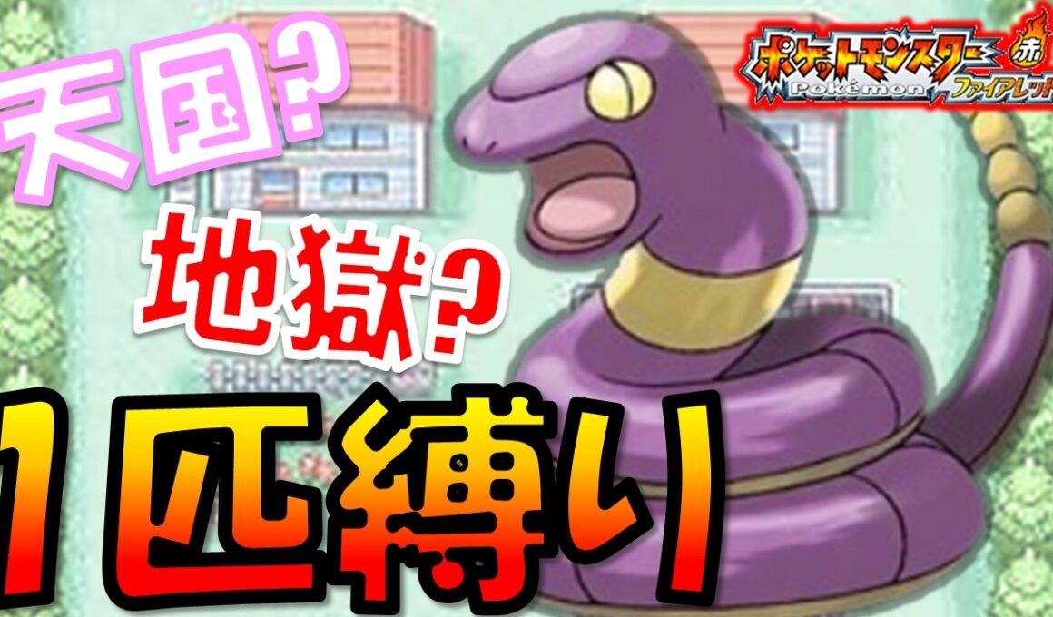 最初のポケモンがアーボLv5だったらファイアレッドの旅は天国?地獄?ポケモン1匹縛りプレイ!!アーボきみに決めた!!