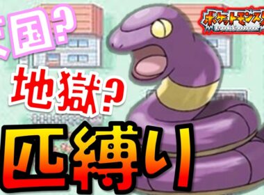 最初のポケモンがアーボLv5だったらファイアレッドの旅は天国?地獄?ポケモン1匹縛りプレイ!!アーボきみに決めた!!