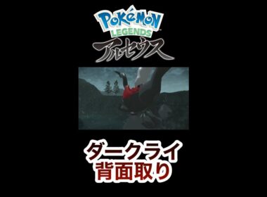 先手を取れ！ダークライを背面取り！【Pokémon legends アルセウス】