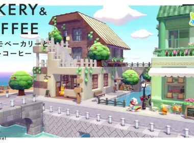 【ぽこあポケモン】海沿いのパモットコーヒーとアチャモベーカリー｜レンガや絵具が作れる店づくり｜ドンヨリうみべの街再建