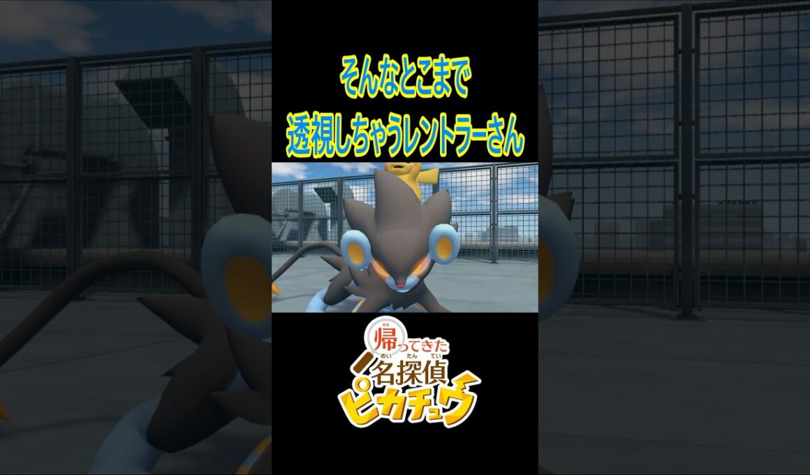 そんなとこまで透視しちゃうレントラーさん  #Shorts #名探偵ピカチュウ #ポケモン #レントラー #pokemon #pikachu