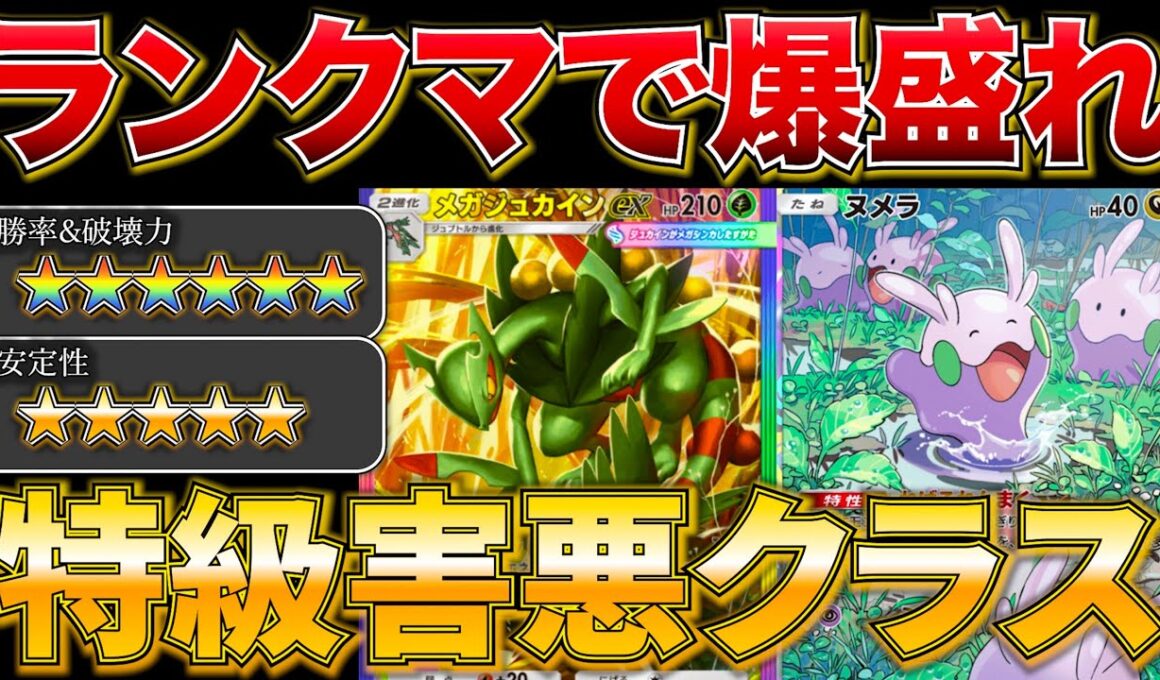 【ポケポケ】”環境デッキをぶち壊す”ランクマで10連勝した新型ジュカインデッキがマジで天才構築すぎw w最強デッキ　新パック　ポケモン　ポケモンカード　ランクマッチ　ポケポケ