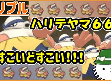 【ORASトリプル】どすこいどすこい！！ハリテヤマ６６の開催だ！！力士の武器は身体の全て！！【トリプルバトル】