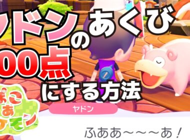 ヤドンのあくびで雨を降らせる手順_100％にする方法(洞窟にいるイワークの助け方)【ぽこ あ ポケモン攻略】