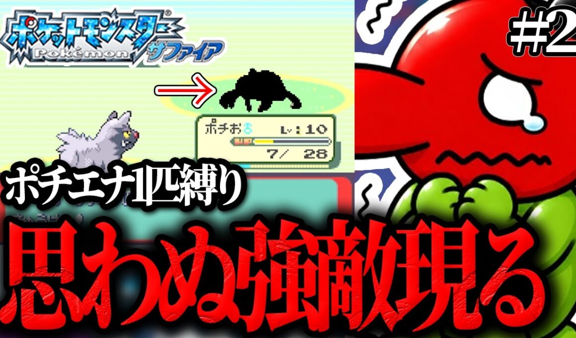 #2【縛り実況】ポチエナだけでクリアするポケモンサファイア【思わぬ強敵現る】