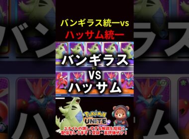 バンギラス統一vsハッサム統一【ポケモンユナイト】