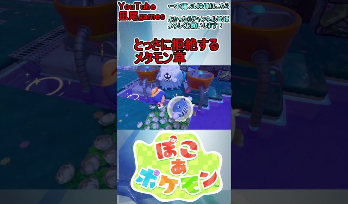 #shorts　コンクリート水を綺麗と言うニョロゾと拒絶するメタモンｗｗｗ #ぽこポケ