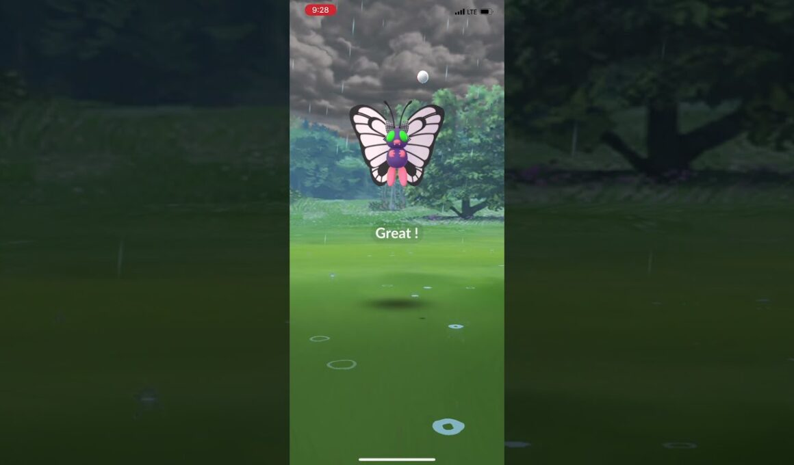 【ポケモンGO】野生の色違いバタフリーに遭遇！ファッションイベント最高！！