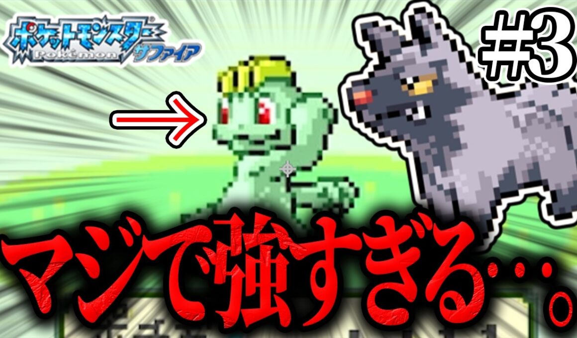 #3【ポチエナ縛り】短パンこぞうのワンリキーがとんでもなく強すぎた⋯。【ポケモンサファイア】